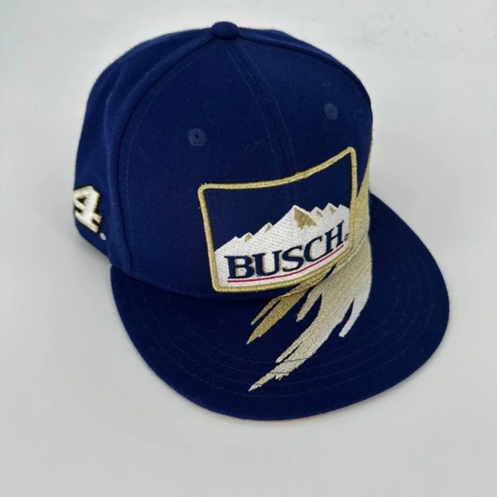 New‎ Era 59FIFTY NASCAR Busch Beer Kevin Harvick 4 Fitted Hat Blue 7 1/8